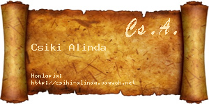 Csiki Alinda névjegykártya